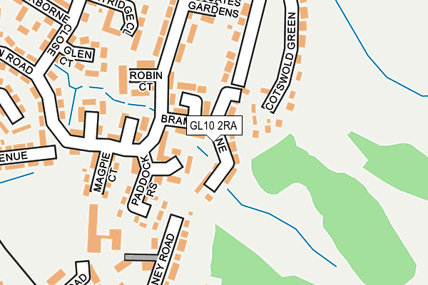 GL10 2RA map - OS OpenMap – Local (Ordnance Survey)