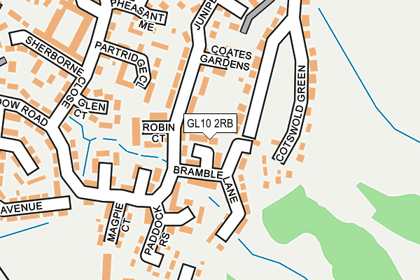 GL10 2RB map - OS OpenMap – Local (Ordnance Survey)