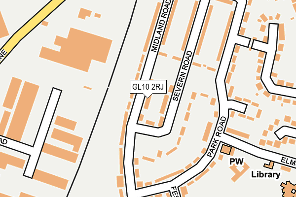 GL10 2RJ map - OS OpenMap – Local (Ordnance Survey)