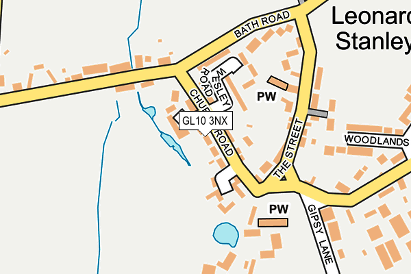 GL10 3NX map - OS OpenMap – Local (Ordnance Survey)