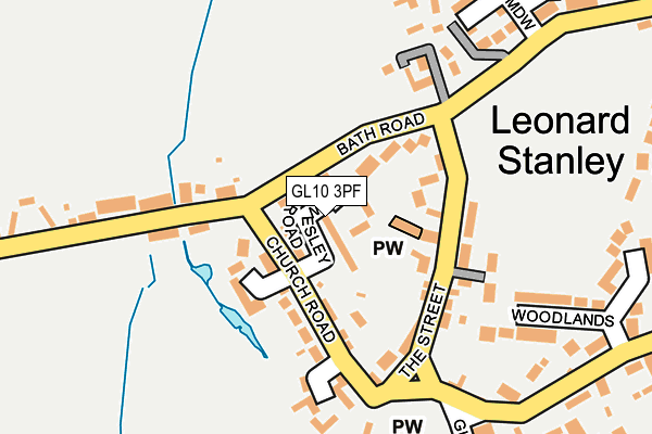 GL10 3PF map - OS OpenMap – Local (Ordnance Survey)