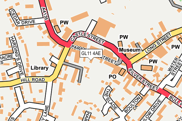 GL11 4AE map - OS OpenMap – Local (Ordnance Survey)