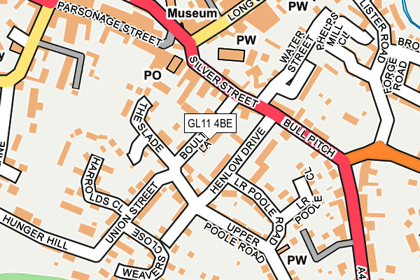 GL11 4BE map - OS OpenMap – Local (Ordnance Survey)