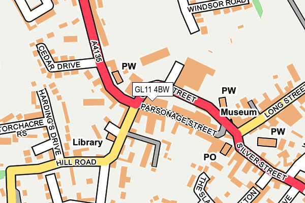 GL11 4BW map - OS OpenMap – Local (Ordnance Survey)