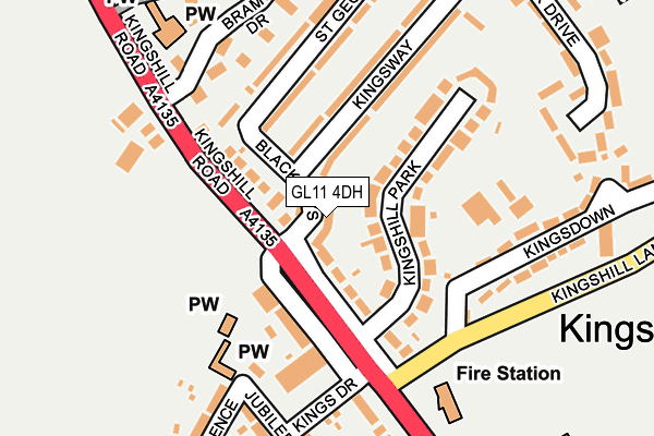 GL11 4DH map - OS OpenMap – Local (Ordnance Survey)