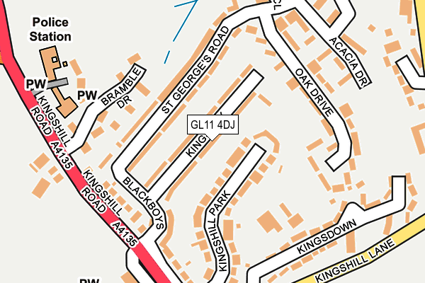 GL11 4DJ map - OS OpenMap – Local (Ordnance Survey)
