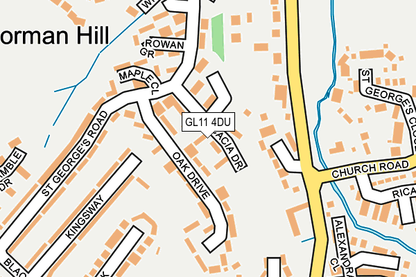 GL11 4DU map - OS OpenMap – Local (Ordnance Survey)