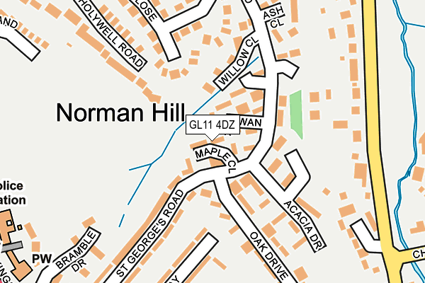 GL11 4DZ map - OS OpenMap – Local (Ordnance Survey)