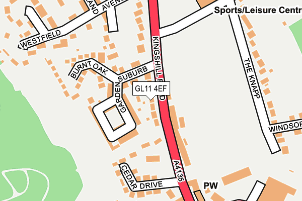 GL11 4EF map - OS OpenMap – Local (Ordnance Survey)