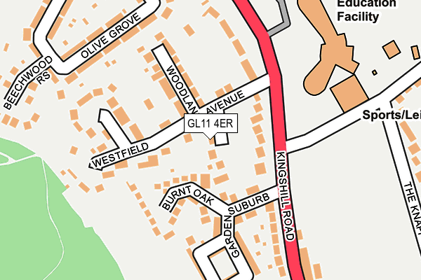 GL11 4ER map - OS OpenMap – Local (Ordnance Survey)