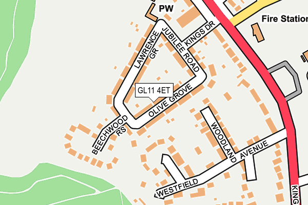 GL11 4ET map - OS OpenMap – Local (Ordnance Survey)