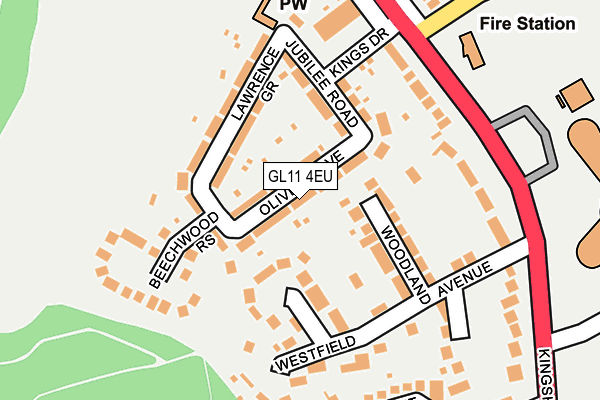 GL11 4EU map - OS OpenMap – Local (Ordnance Survey)