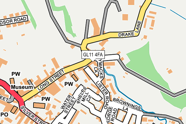 GL11 4FA map - OS OpenMap – Local (Ordnance Survey)