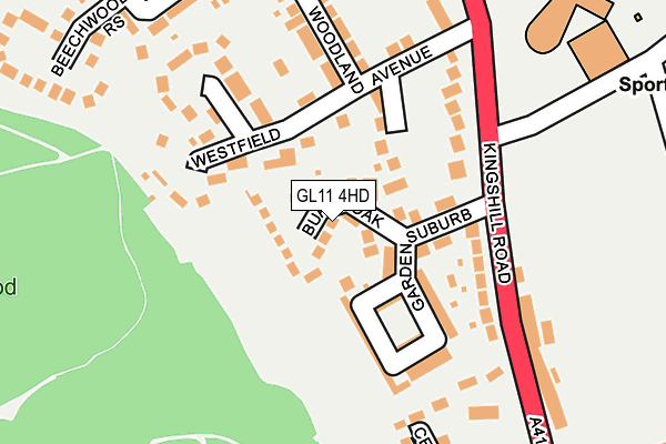 GL11 4HD map - OS OpenMap – Local (Ordnance Survey)