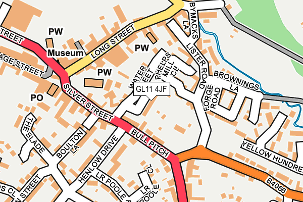 GL11 4JF map - OS OpenMap – Local (Ordnance Survey)