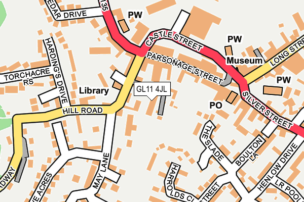 GL11 4JL map - OS OpenMap – Local (Ordnance Survey)