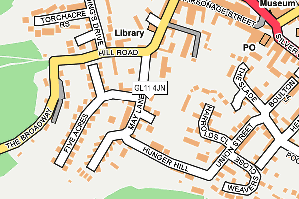 Map of MAY LANE (DURSLEY) MANAGEMENT LIMITED at local scale