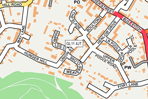 GL11 4JT map - OS OpenMap – Local (Ordnance Survey)