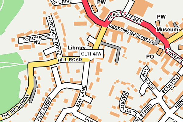 GL11 4JW map - OS OpenMap – Local (Ordnance Survey)