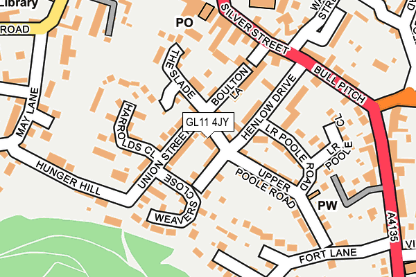 GL11 4JY map - OS OpenMap – Local (Ordnance Survey)