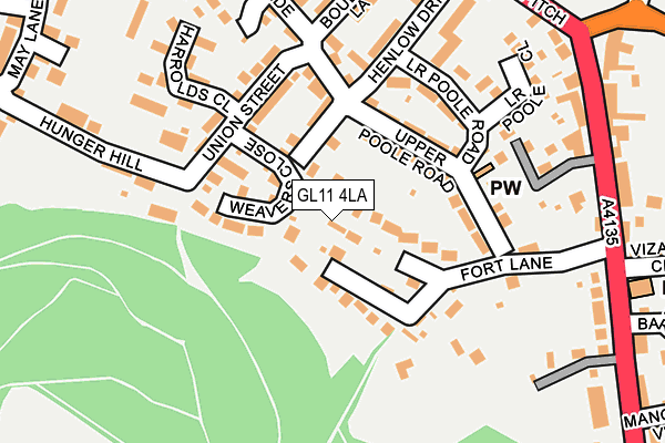 GL11 4LA map - OS OpenMap – Local (Ordnance Survey)