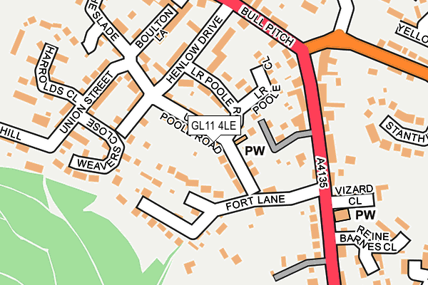GL11 4LE map - OS OpenMap – Local (Ordnance Survey)