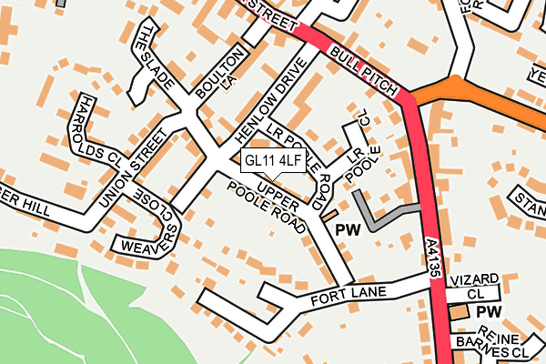 GL11 4LF map - OS OpenMap – Local (Ordnance Survey)