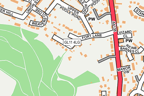 GL11 4LG map - OS OpenMap – Local (Ordnance Survey)