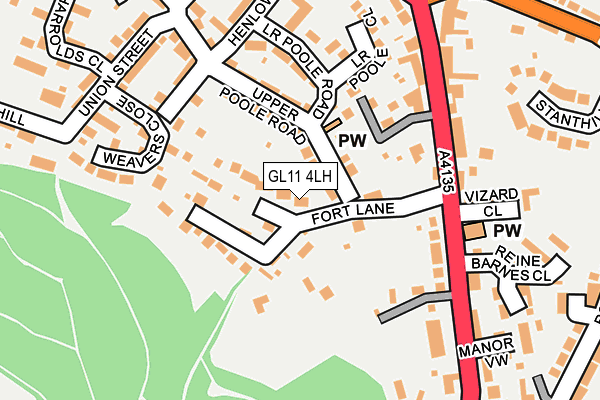 GL11 4LH map - OS OpenMap – Local (Ordnance Survey)