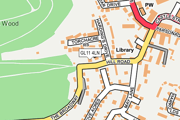 GL11 4LN map - OS OpenMap – Local (Ordnance Survey)