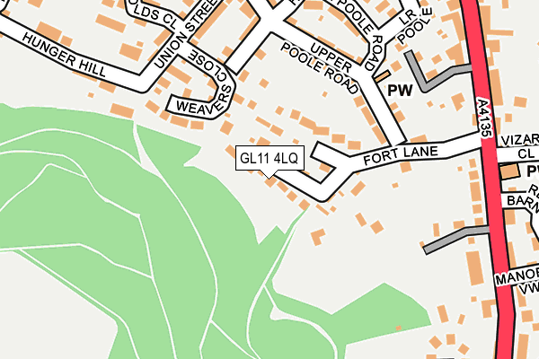 GL11 4LQ map - OS OpenMap – Local (Ordnance Survey)