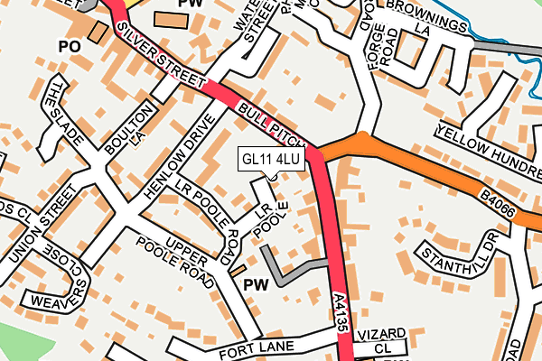 GL11 4LU map - OS OpenMap – Local (Ordnance Survey)