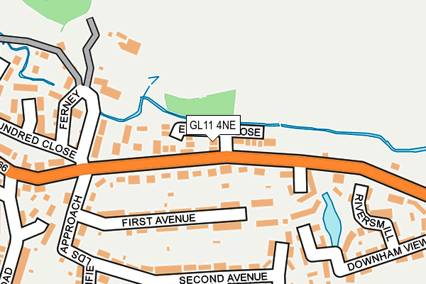 GL11 4NE map - OS OpenMap – Local (Ordnance Survey)