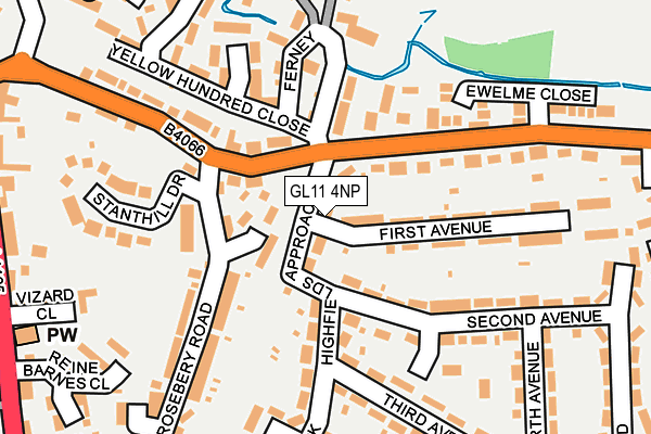 GL11 4NP map - OS OpenMap – Local (Ordnance Survey)