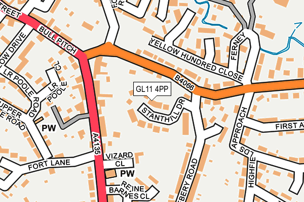 GL11 4PP map - OS OpenMap – Local (Ordnance Survey)