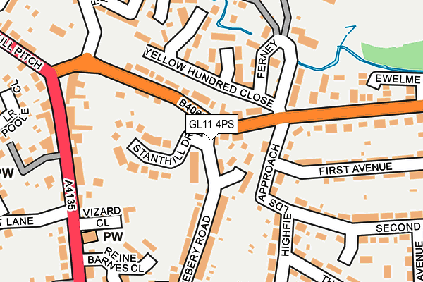 GL11 4PS map - OS OpenMap – Local (Ordnance Survey)