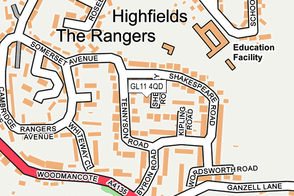 GL11 4QD map - OS OpenMap – Local (Ordnance Survey)