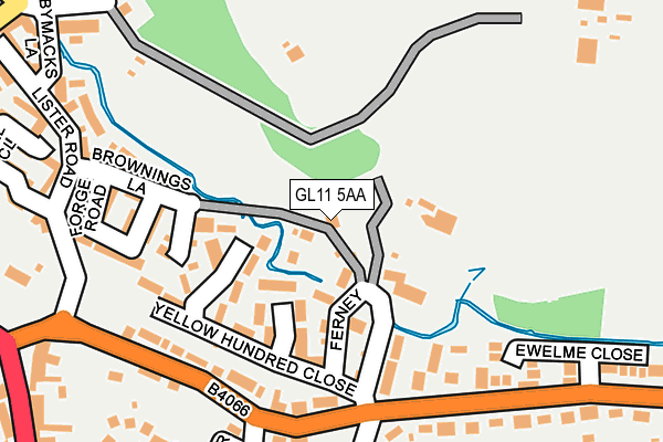 GL11 5AA map - OS OpenMap – Local (Ordnance Survey)