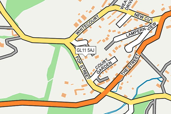 GL11 5AJ map - OS OpenMap – Local (Ordnance Survey)