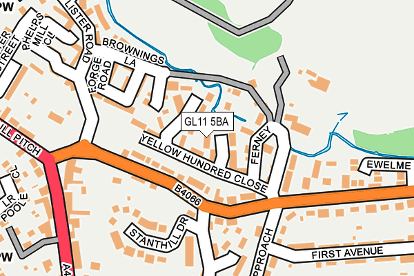 GL11 5BA map - OS OpenMap – Local (Ordnance Survey)