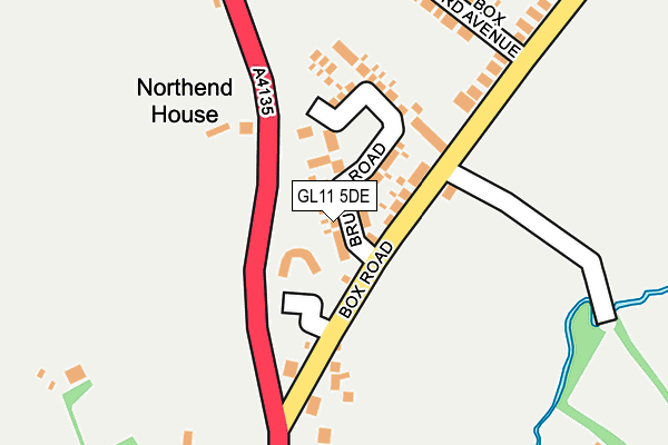 GL11 5DE map - OS OpenMap – Local (Ordnance Survey)