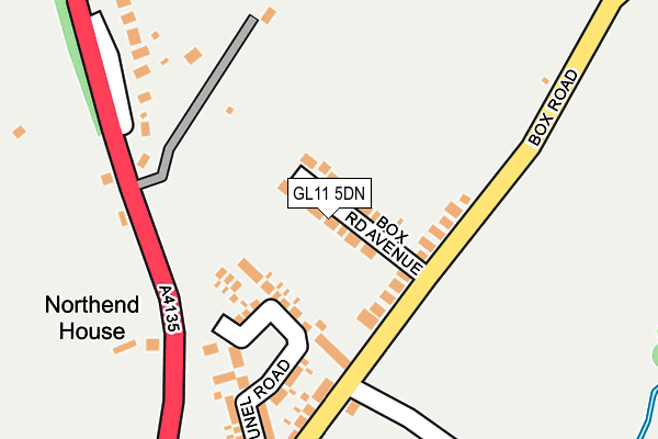 GL11 5DN map - OS OpenMap – Local (Ordnance Survey)