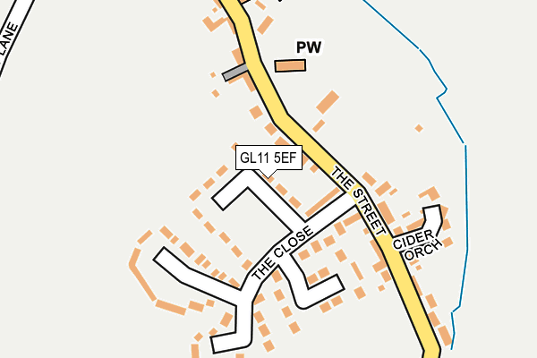 GL11 5EF map - OS OpenMap – Local (Ordnance Survey)