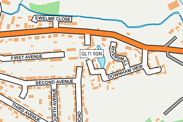 GL11 5GN map - OS OpenMap – Local (Ordnance Survey)