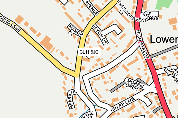 GL11 5JG map - OS OpenMap – Local (Ordnance Survey)