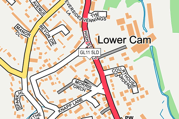 GL11 5LD map - OS OpenMap – Local (Ordnance Survey)