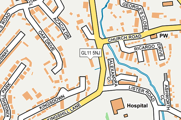 GL11 5NJ map - OS OpenMap – Local (Ordnance Survey)