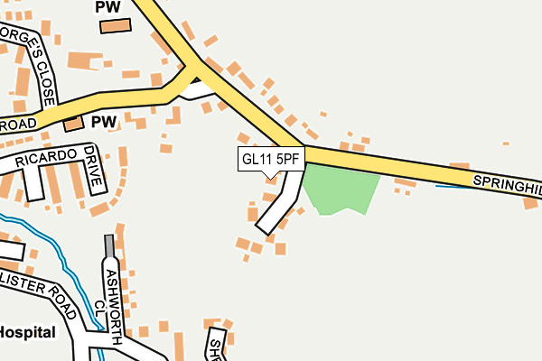 GL11 5PF map - OS OpenMap – Local (Ordnance Survey)