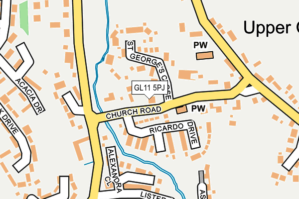 GL11 5PJ map - OS OpenMap – Local (Ordnance Survey)