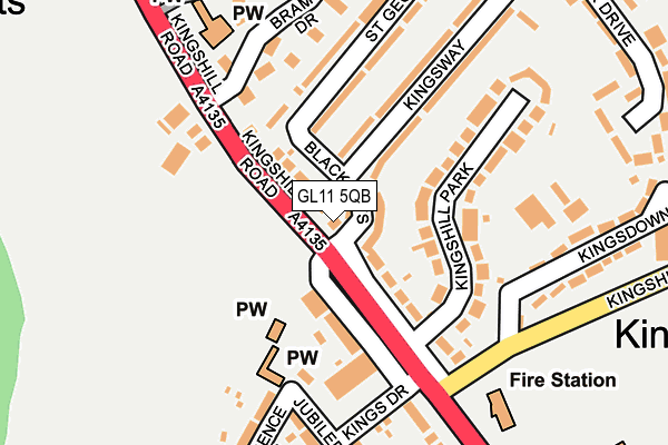 GL11 5QB map - OS OpenMap – Local (Ordnance Survey)